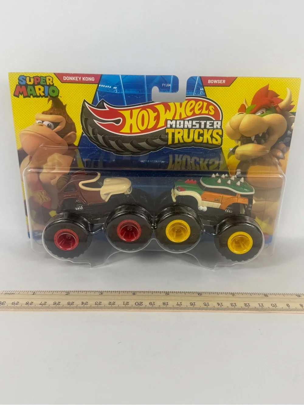 Hot Wheels Monster Trucks Demolition Doubles Donkey Kong and Bowser. New